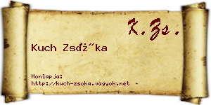 Kuch Zsóka névjegykártya